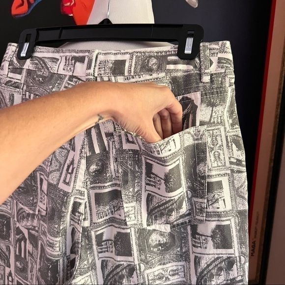 Glassons Recycled Venice Print Super High Rise Straight Mom Jeans Size 12 - Picture 9 of 13